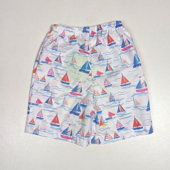 Classic Whimsy Shorts Boys Sz 4 Sailboat Preppy Boutique - Picture 2 of 3